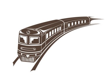 Modern train clipart