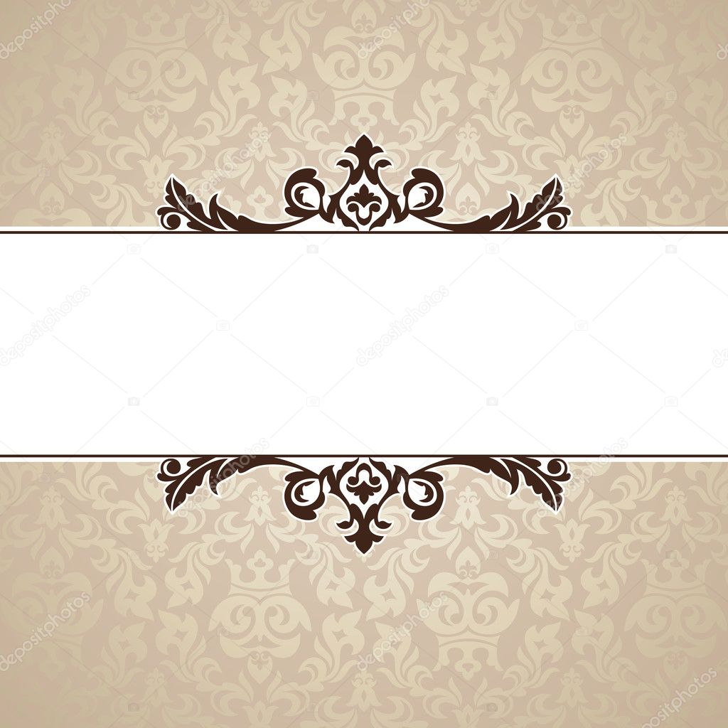 Abstract cute decorative vintage frame vector illustration