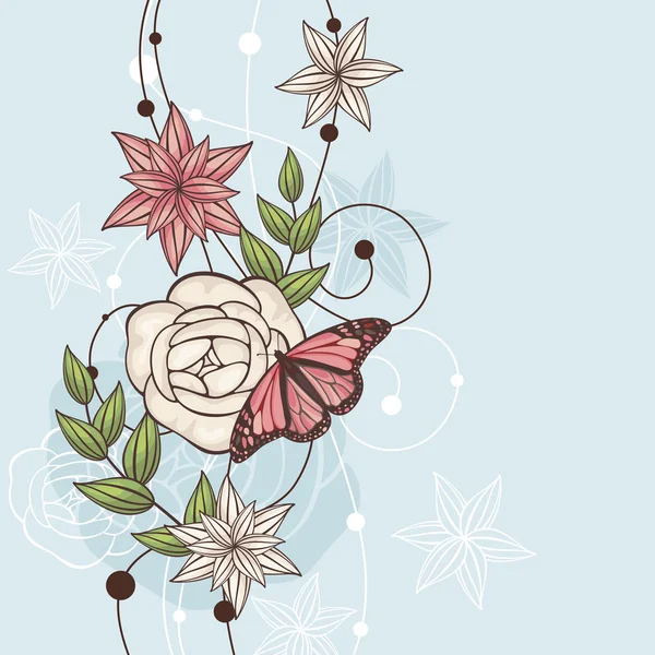 Illustration vectorielle florale — Image vectorielle