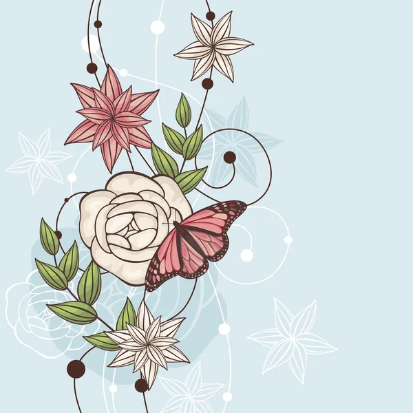 Ilustración vector floral — Vector de stock