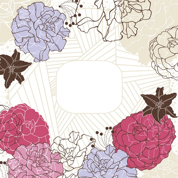 Όμορφη floral πλαίσιο — Διανυσματικό Αρχείο