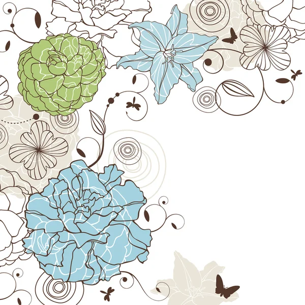 素敵な花の背景 — ストックベクタ