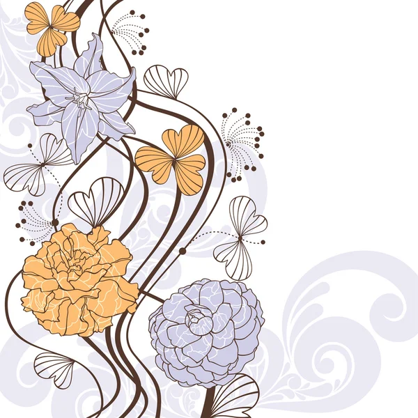 Precioso fondo floral — Archivo Imágenes Vectoriales