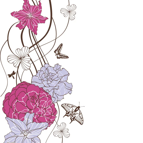 Precioso fondo floral — Vector de stock