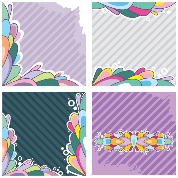 Set of greeting cards — Stock Vector