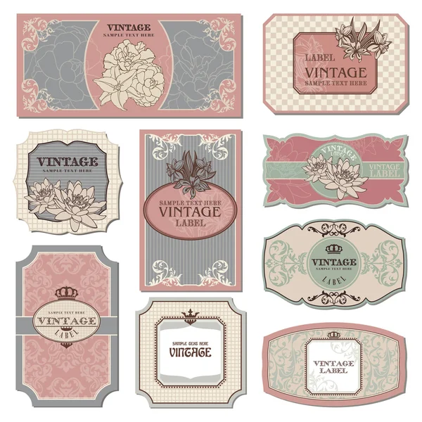 Retro vintage Címkék — Stock Vector