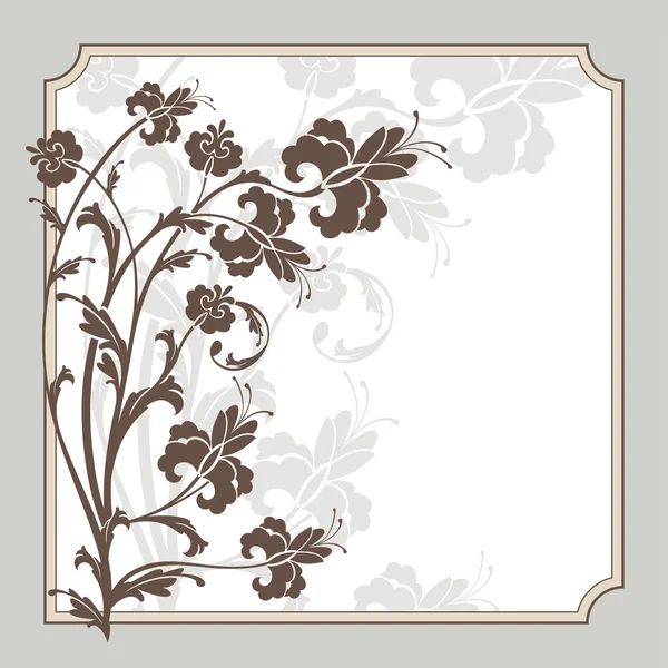 Cadre floral vectoriel — Image vectorielle
