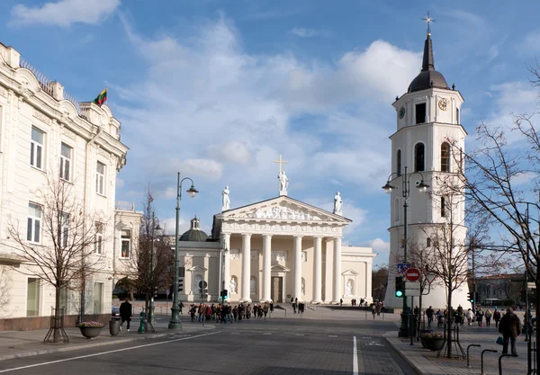 Plaza de la Catedral de Vilna — Foto de Stock