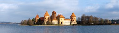 Panorama of Castle Trakai clipart