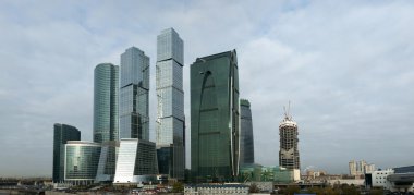 Business centre Moscow-city a panorama clipart