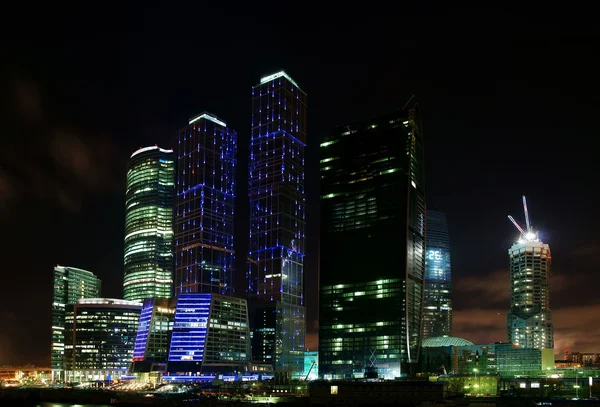 stock image Business centre Moscow-city- night