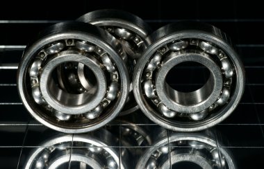 The steel bearing, photo with reflexion clipart