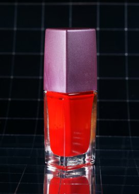 Red nail polish with reflexion clipart