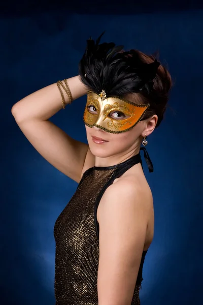 The girl in a mask — Stock Photo, Image