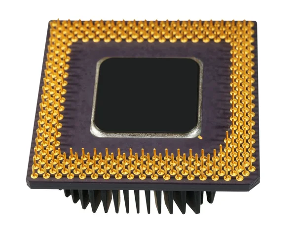 Den gamla processor-bilden på en vit bakgrund — Stockfoto