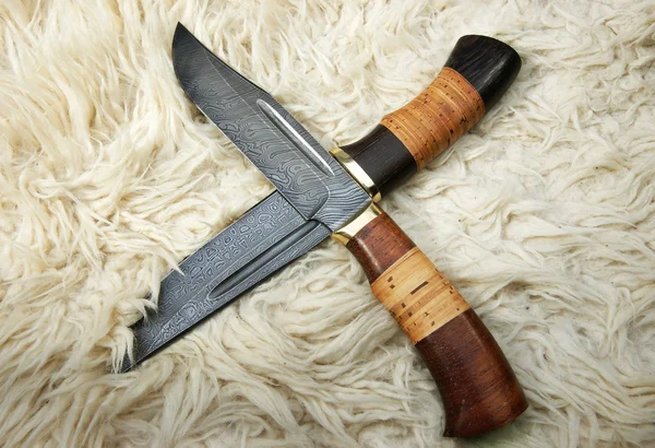 Κυνηγετικά Μαχαίρια Δέρμα Του Κριαριού — Φωτογραφία Αρχείου
