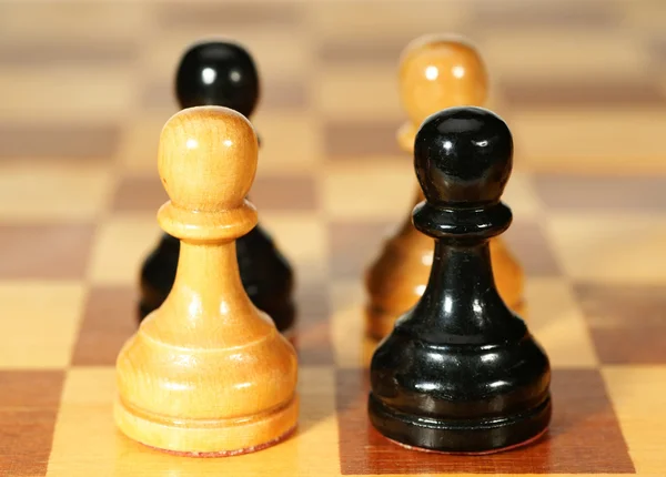 stock image Pieces on a chessboard