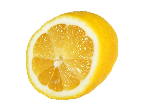 Lemon, es fotografiado sobre un fondo blanco — Foto de Stock