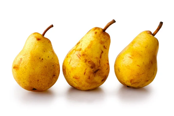 Three yellow Pears — Stock Photo, Image