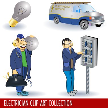 Elektrikçi clip art koleksiyonu