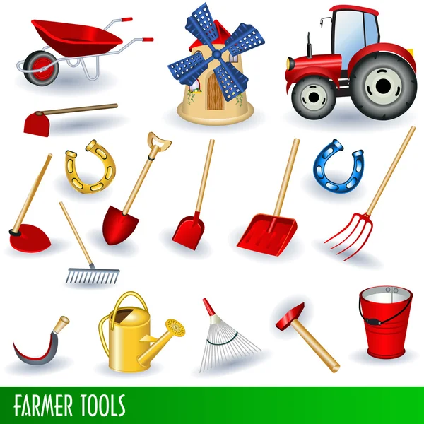 Farmer tools — Stock Vector