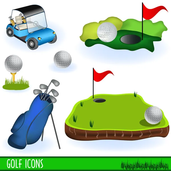 Golf simgeler — Stok Vektör