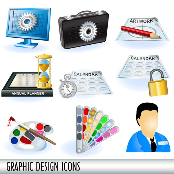 Grafikai tervezés ikonok — Stock Vector