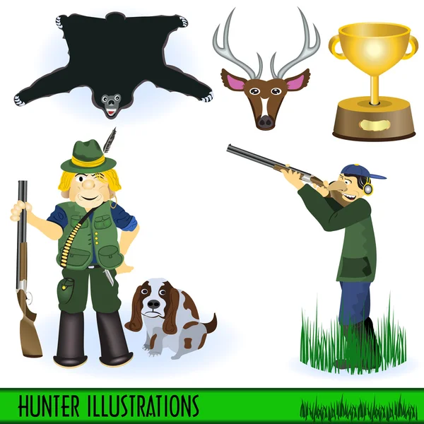 Ilustraciones Hunter — Archivo Imágenes Vectoriales