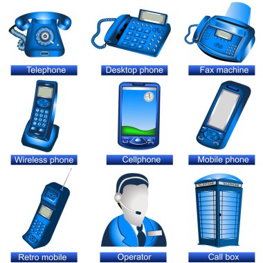 Phone icons clipart