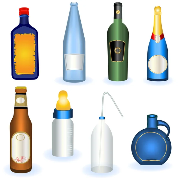 Collecte de bouteilles — Image vectorielle