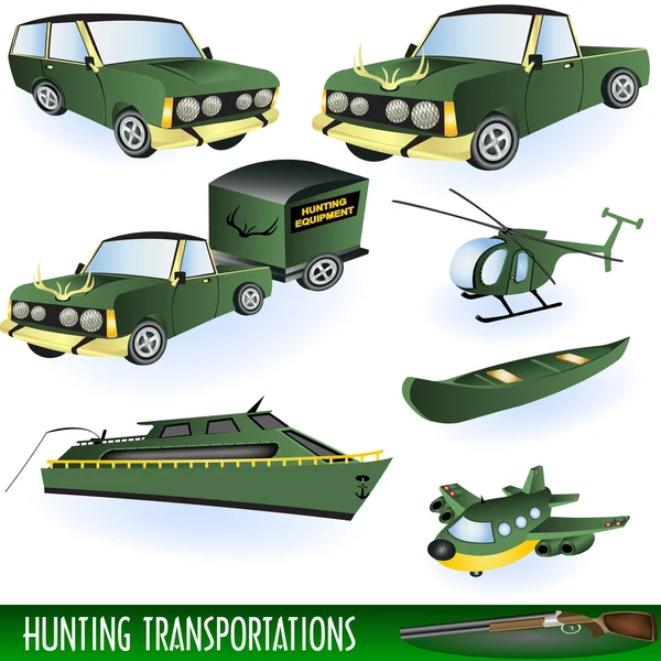 Hunting transportations — Stock Vector