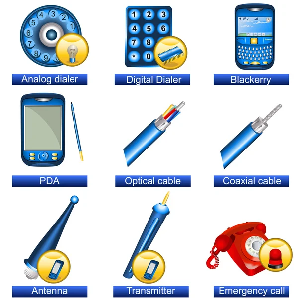 Iconos de teléfono 5 — Vector de stock