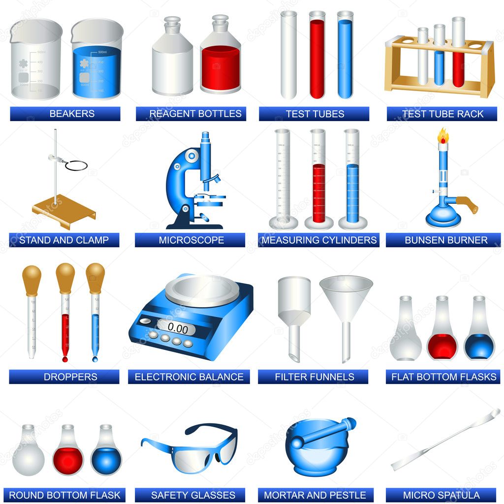 Collection Laboratory Tools Vector Illustration Stock Vector Image by ...