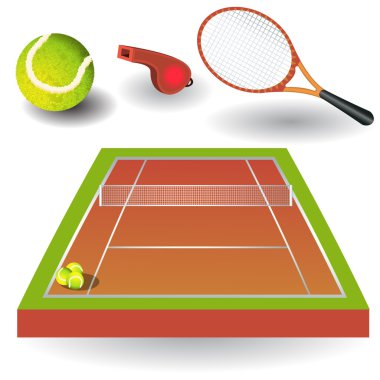 Tennis icons 1 clipart