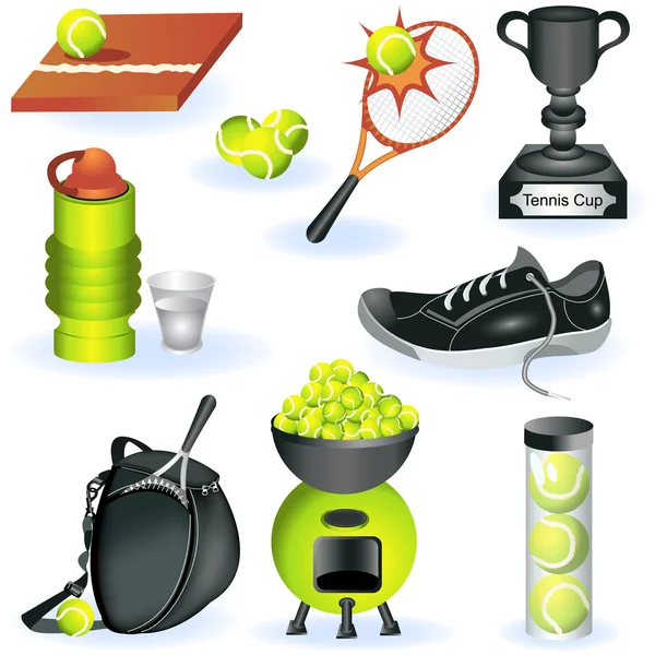 Iconos de tenis 2 — Archivo Imágenes Vectoriales