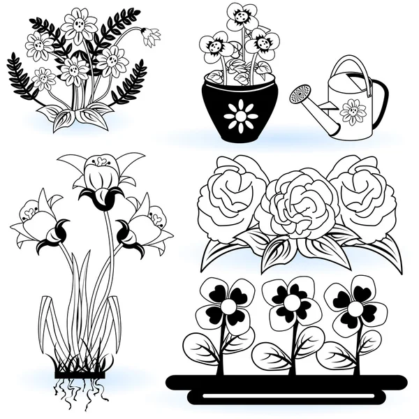 Collection of flowers 2 — Stock Vector