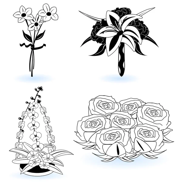 Collection de fleurs 4 — Image vectorielle