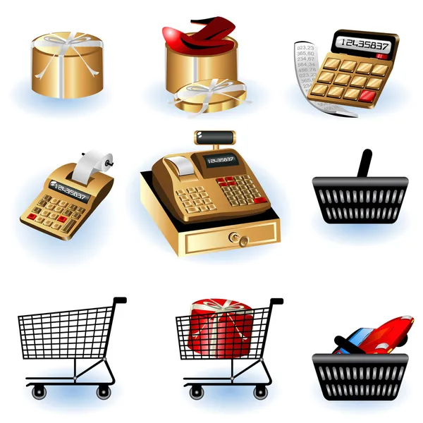 Icônes shopping 2 — Image vectorielle