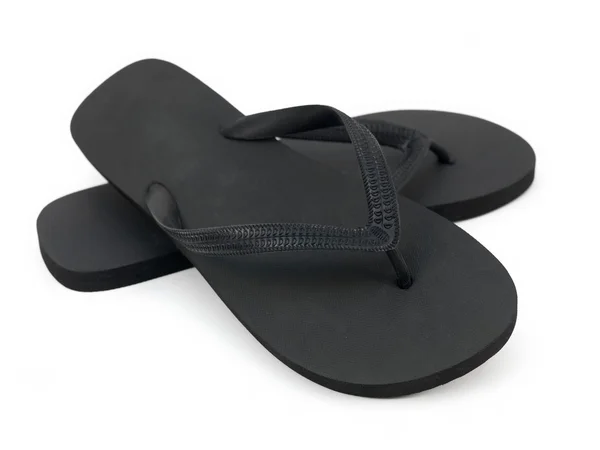 Zwarte slipper — Stockfoto
