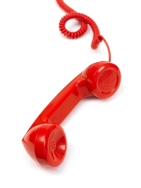 Teléfono rojo auricular — Foto de Stock