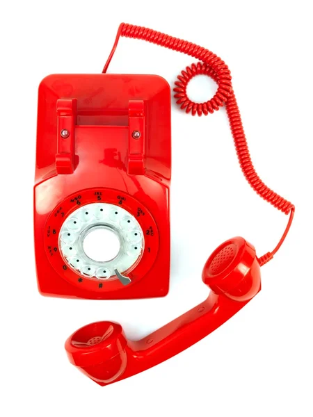 Czerwony telefon słuchawki — Zdjęcie stockowe