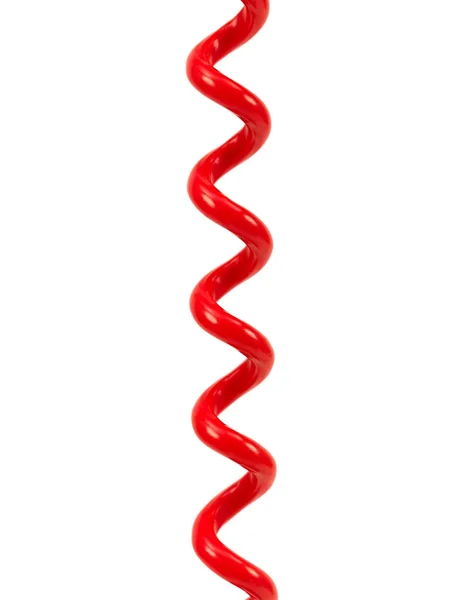 Czerwony przewód słuchawki — Zdjęcie stockowe