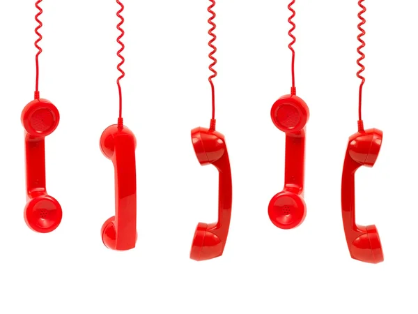 Red Phone Handsets — Stock Photo, Image