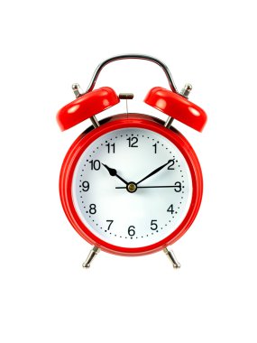 An alarm clock isolated ahgainsdt a white background clipart