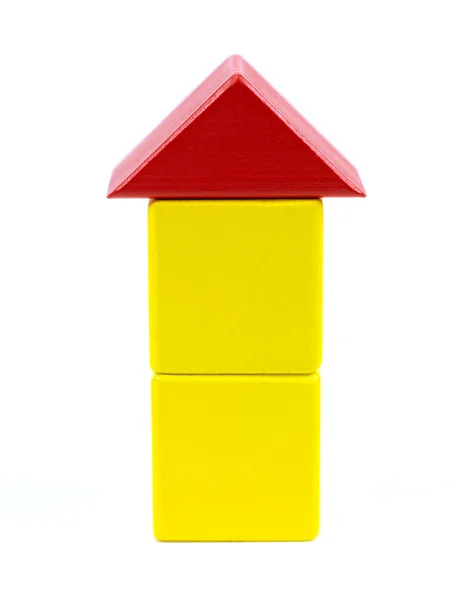 stock image A toy house made from building blocks