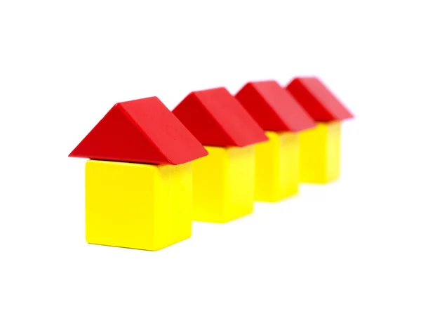 Dom Zabawki Wykonane Bloków — Zdjęcie stockowe