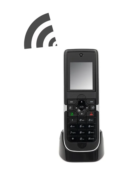Sladdlös Telefon Isolerad Bänk — Stockfoto