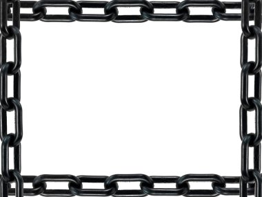 A black chain isolated against a white background clipart