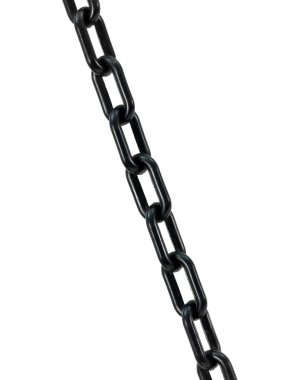 A black chain isolated against a white background clipart