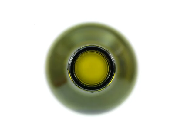 White Wine Bottle End Isolated White Background — Stock Photo, Image
